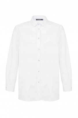 Белая хлопковая рубашка арт.3474