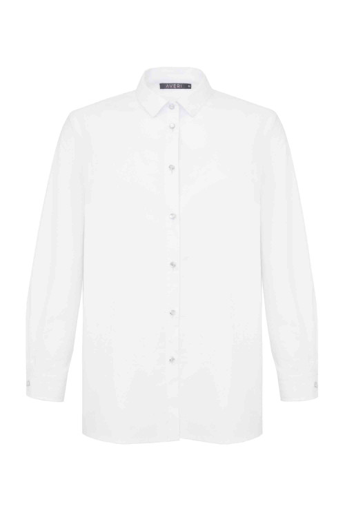 Белая хлопковая рубашка арт.3474