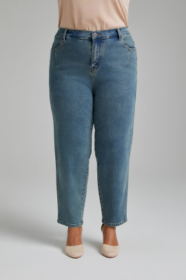 Джинсы голубые зауженные MOMS арт.4038
