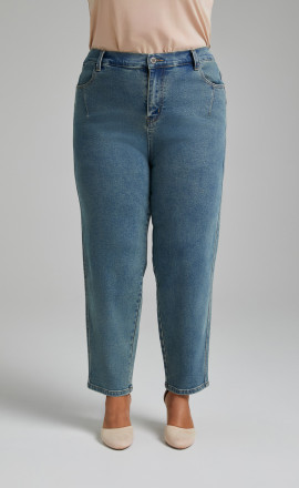 Джинсы голубые зауженные MOMS арт.4038