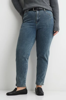 Джинсы голубые зауженные MOMS арт.4038