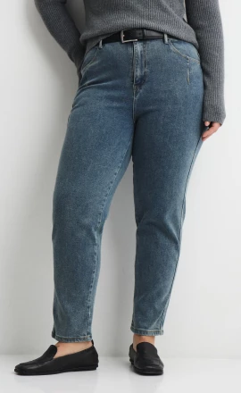 Джинсы голубые зауженные MOMS арт.4038