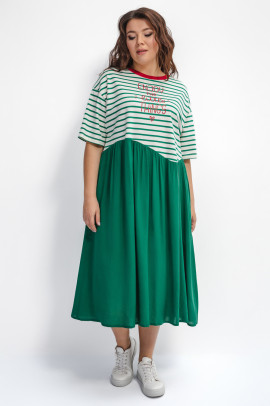 Платье в зеленую полоску арт.3667