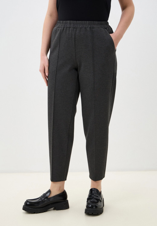 Серые трикотажные брюки с застроченными стрелками арт.4169 Серые трикотажные брюки с застроченными стрелками арт.4169