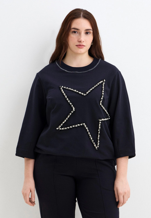Свитшот с аппликацией звезда арт.4317 синий