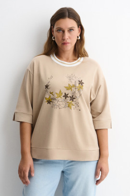 Плотная футболка оверсайз арт. 4330