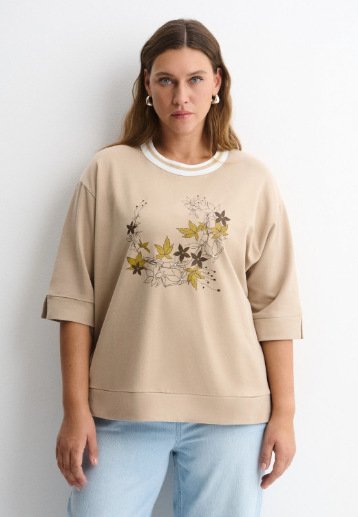 Плотная футболка оверсайз арт. 4330