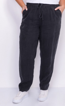 Черные брюки из льна арт.3303