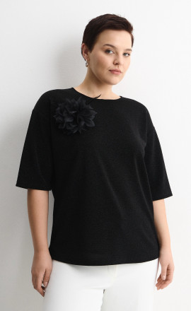 Нарядная блуза с брошью арт.4350