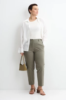 Брюки хаки прямые арт.4086