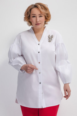 Блузка ЛЕТИЦИЯ из хлопка с рукавами-фонари *PREMIUM арт.3663