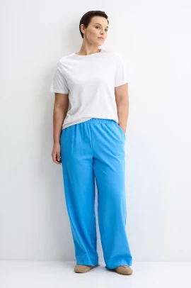 Прямые ярко-голубые брюки арт.4343