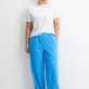 Прямые ярко-голубые брюки арт.4343