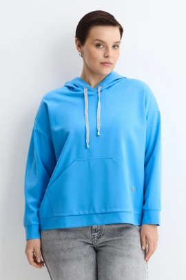 Ярко-голубое худи арт.4348