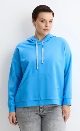 Ярко-голубое худи арт.4348