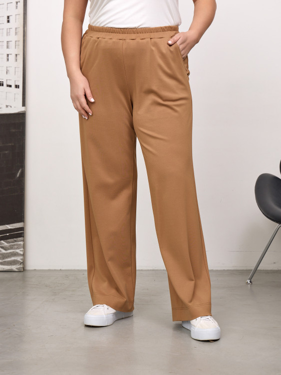 Прямые бежевые брюки арт.4343