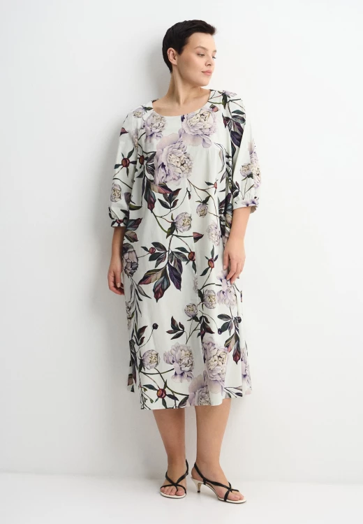 Платье с рисунком цветы арт.4352