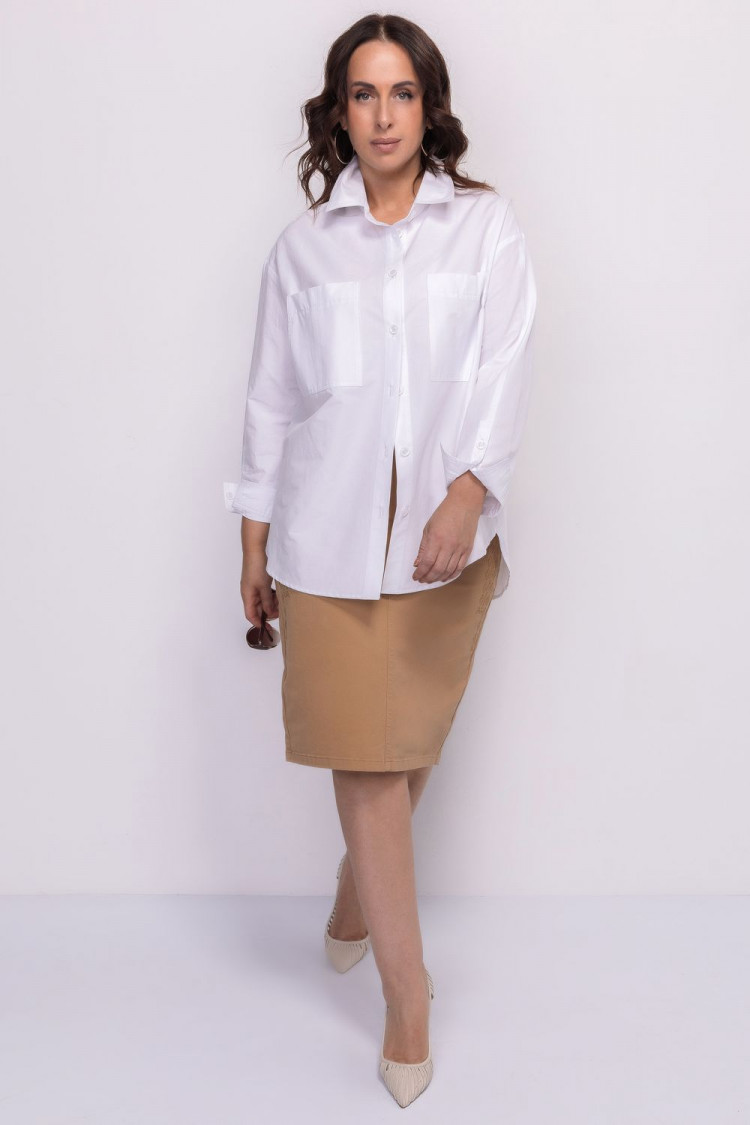 Plus size top khaki skirt 50