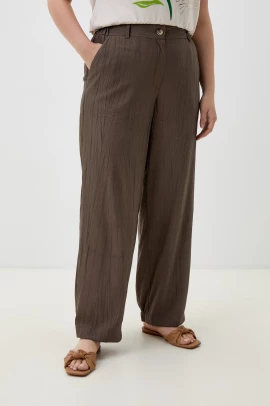 Брюки из вискозы коричневые арт.3624