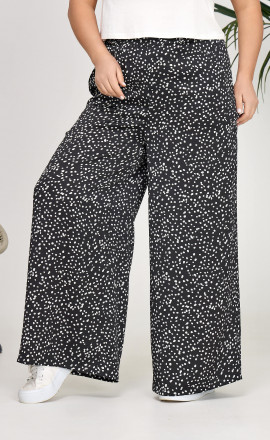 Черные брюки в горошек арт.4166