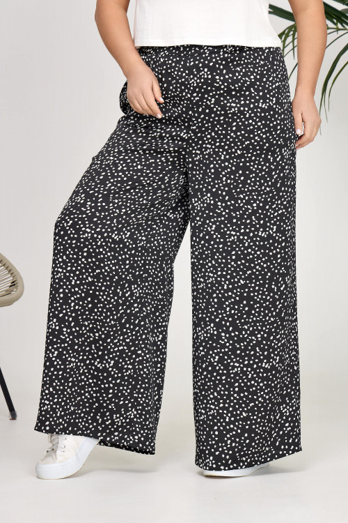 Черные брюки в горошек арт.4166