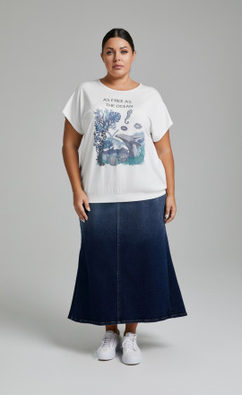 Юбка-годе синяя градиент арт.4054