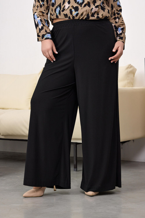 Черные свободные брюки арт.4366
